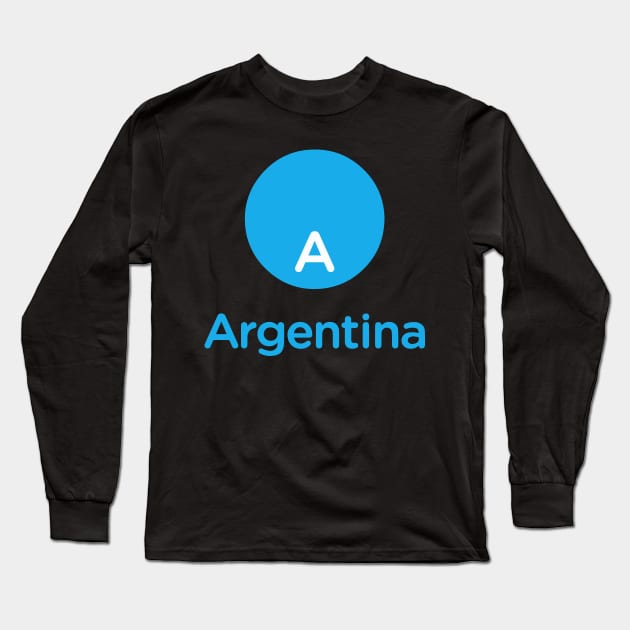 Argentina - Marca Pais Argentina Long Sleeve T-Shirt by verde